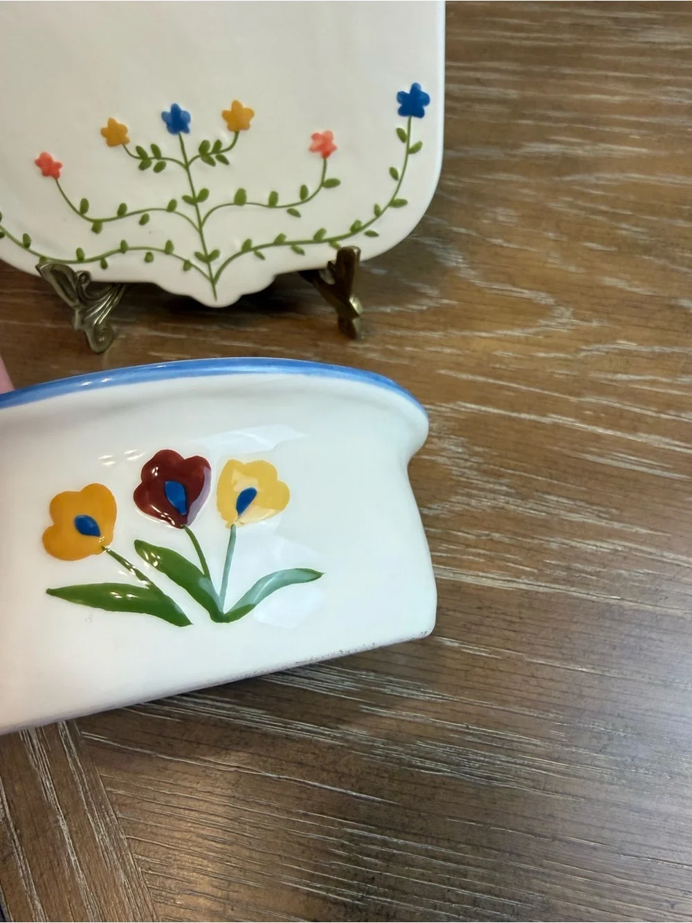 Vintage BIRD IN HAND by Andrea West Sigma Cheese / Cutting Board And Small Bowl